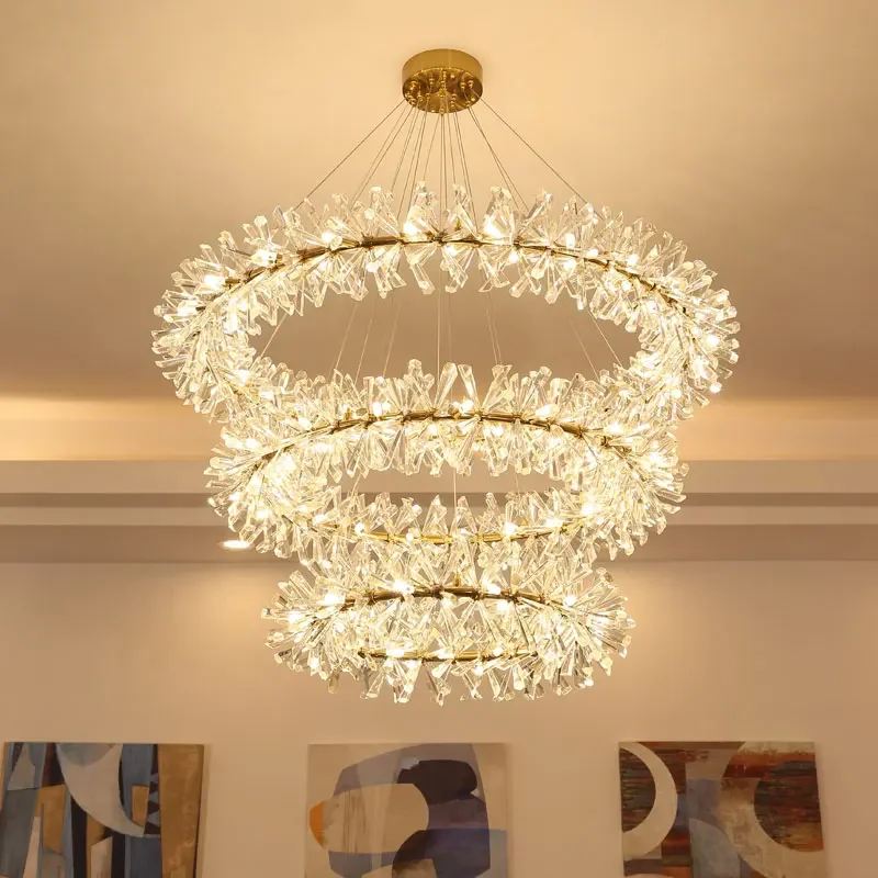 

Modern Crystal Hanging Lamp LED Chandelier for Dinning Living Room Home Decor Suspension Pendant Lighting Luminaire