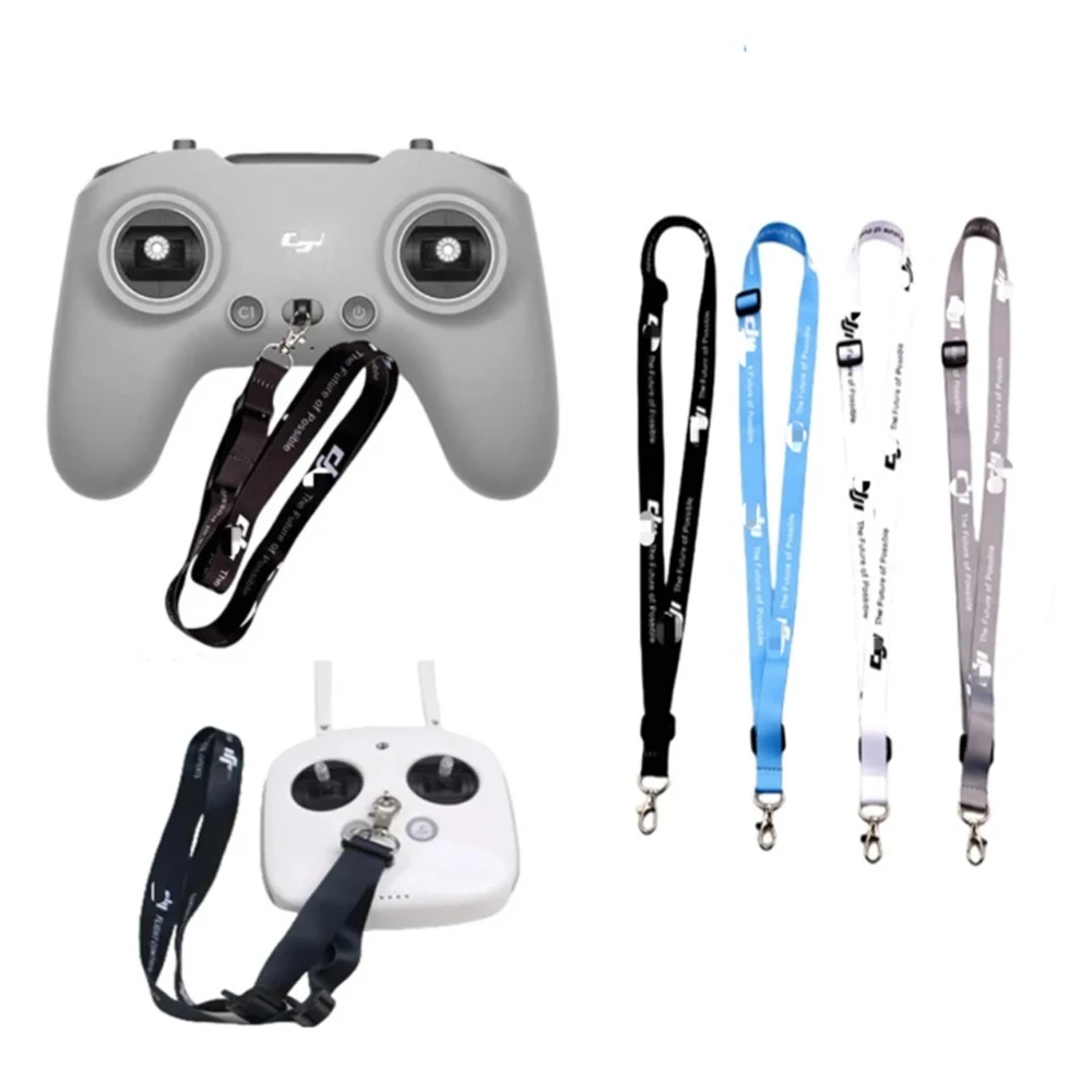 Sangle de télécommande réglable pour DJI AVATA, FPV et Phantom, avec mousqueton solide et boucle de réglage.