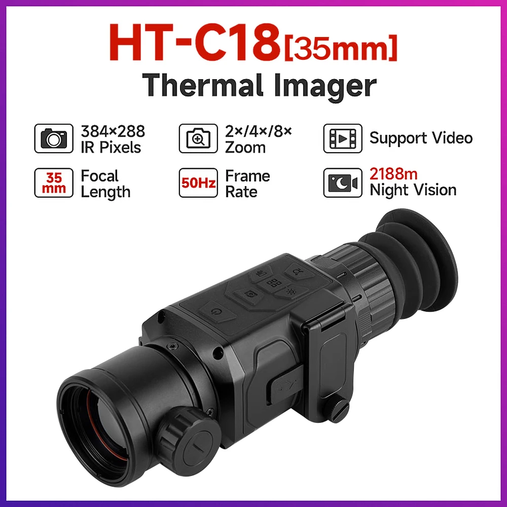 

HT-C18 800M Night Vision Monocular Sight Scope Infrared Thermal Imager 8X digital zoom Thermal Imaging Camera for Hunting