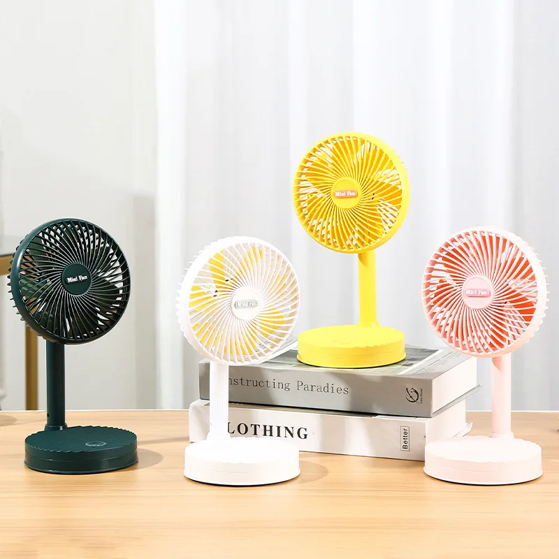 

2024 Ins New Student Office Desktop Folding Fan Silent USB Mini Desktop Portable Household Small Electric Fan Is Popular