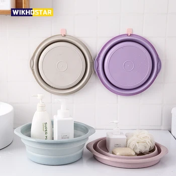 Wiskustar-휴대용 접이식 세면대, 접을 수 있는 세면대, 접이식 버킷, 세탁 욕조, 욕실 액세서리, 가정용 청소 도구