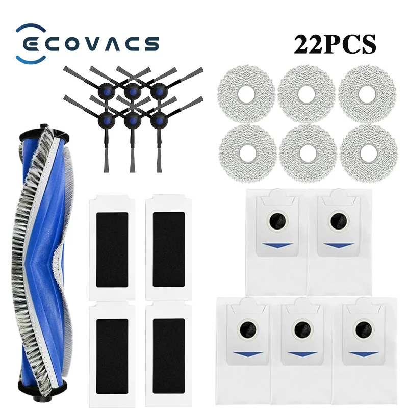 Premium Robot Vacuum Replacement Parts - Dust Bags, Main & Side Brushes, Filters, and Mop Accessories