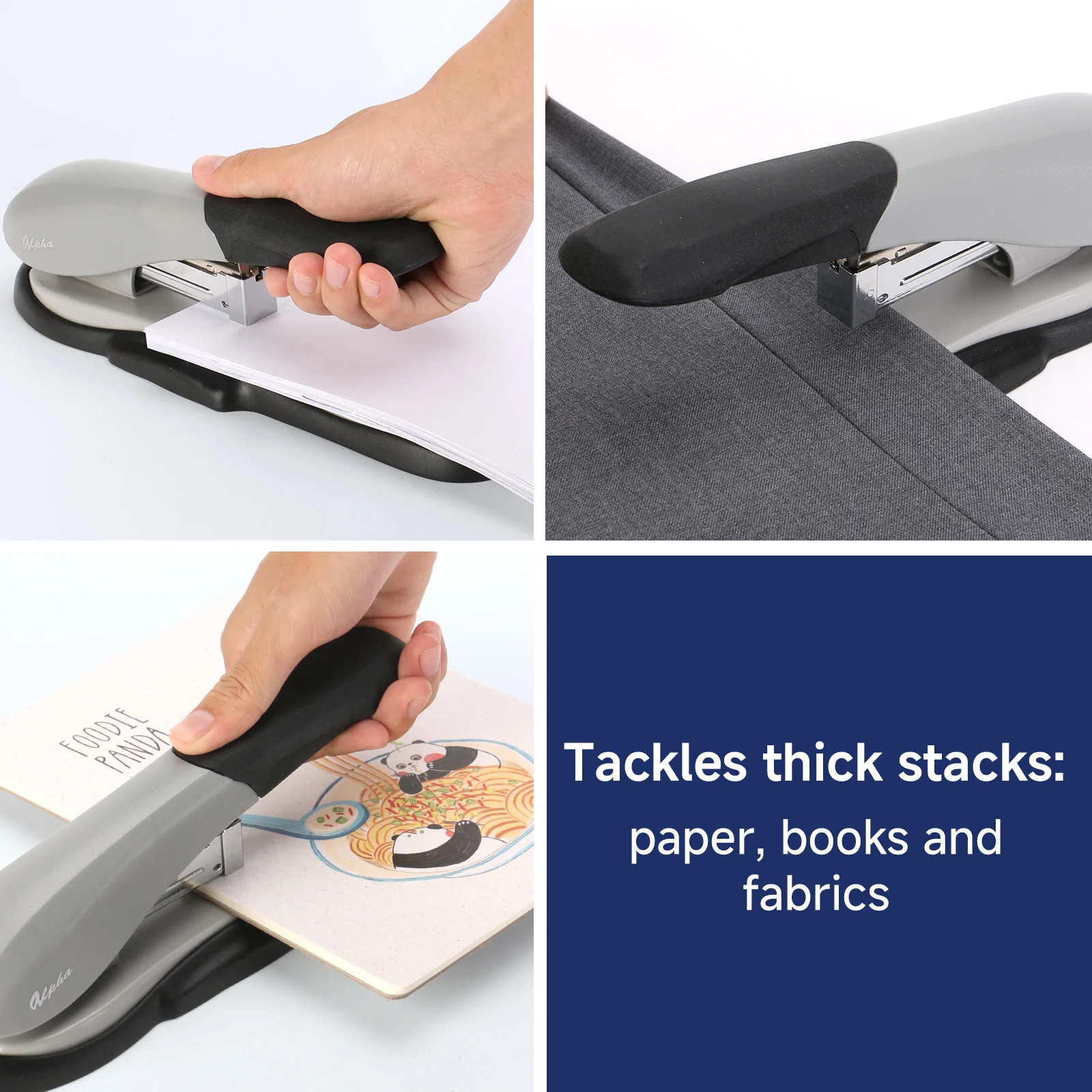 이글 헤비듀티 롱 레버 스테이플러, 50% 저력화, 60매 용량, 내장형 200개 스테이플 보관함, 23/8 및 23/10 스테이플용