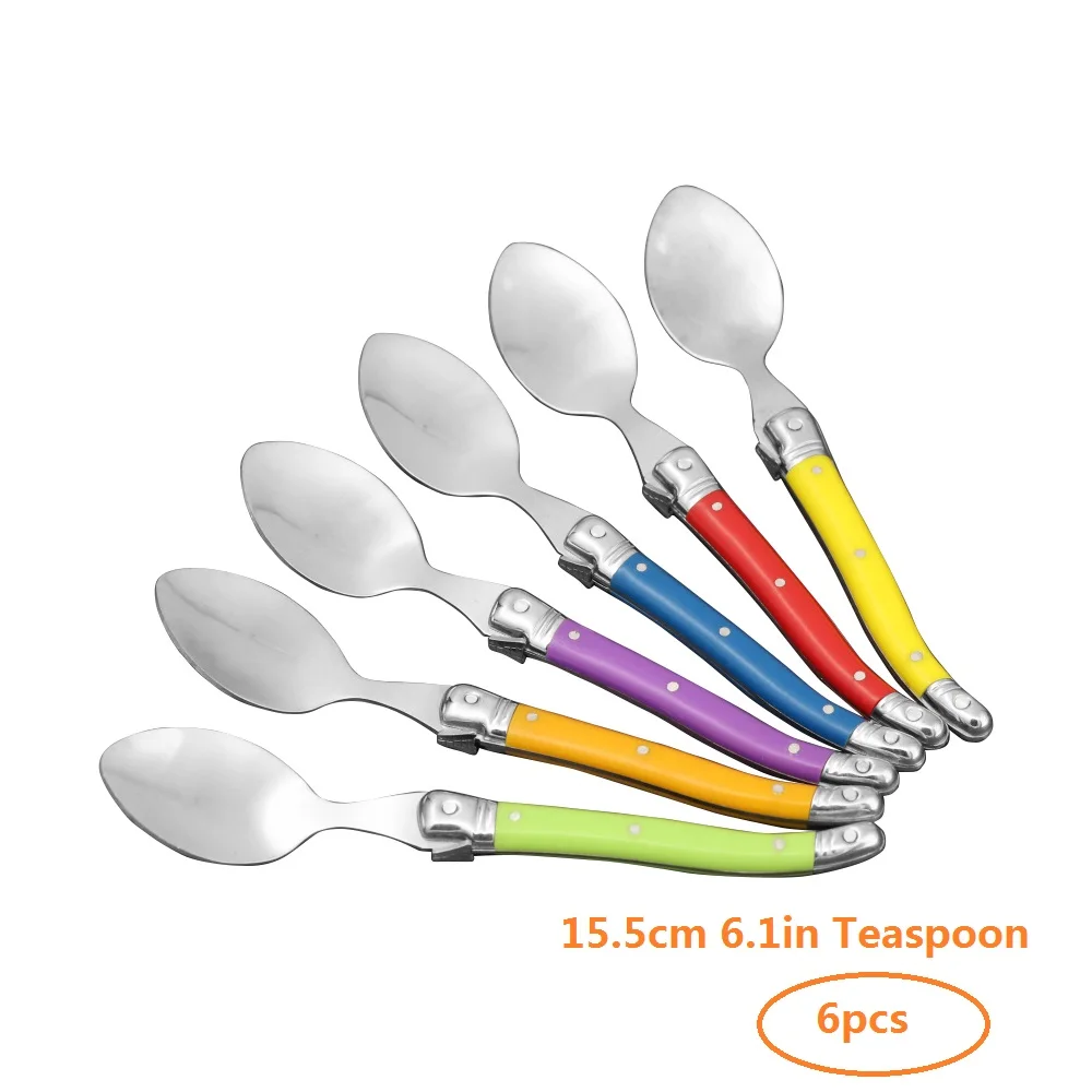 Ensemble de couverts de table Laguiole, couverts en acier inoxydable, blanc  cassé, steak opaque, fourcommuniste, cuillères, azole, 6 pièces, 24 pièces  - AliExpress