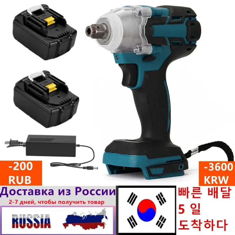 

Electric Impact Wrench Brushless Cordless Electric Wrench 1/2 inch Compatible Makita 18V Battery Screwdriver Power Tools