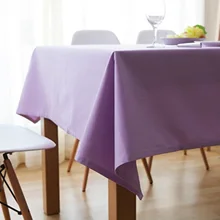 

Cotton Tablecloths, Waterproof Table Covers Rectangle Purple Dining Table Coffee Table Deco