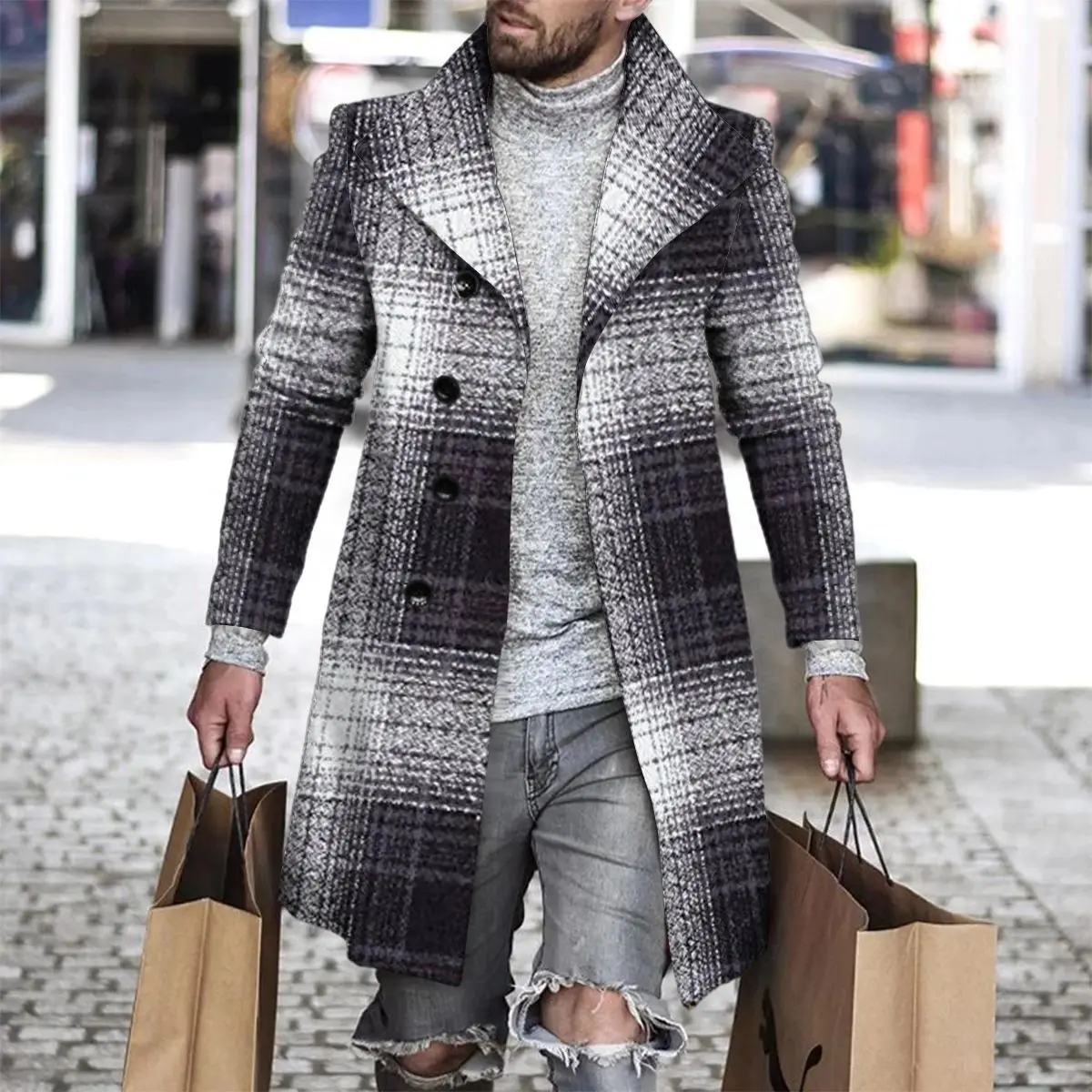 Mens Coat 2024 New Casual Men Coat Winter 6 Colors Men Coats Winter Formal Mens Trench Coat Jacket  Size S-4Xl Outdoor