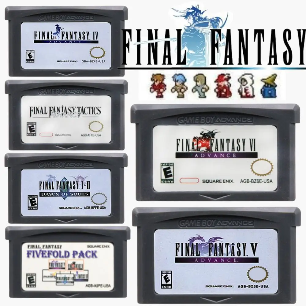 

GBA Game Cartridge 32-bit Video Game Console Card Final Fantasy Series Dawn of Souls Tactics Advance for GBA NDSL
