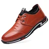 Leather Business Casual Shoes for Men Breathable Platform Loafers Fashion British Simple Men Shoes Soft-Soled Non-Slip Shoes Men 2