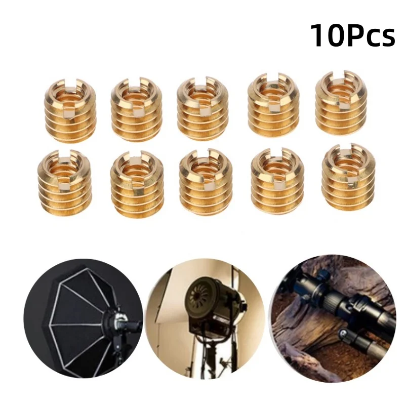 10Pcs 1/4 Inch To 3/8 Inch Convert Screw Standard Adapter Reducer Bushing Converter For Camera Camcorder Tripod Monopod