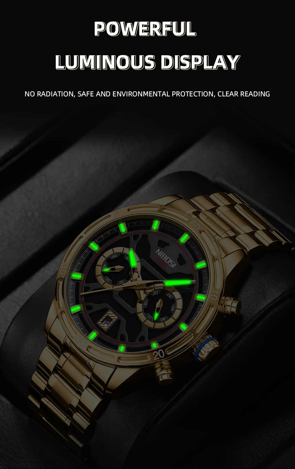 Quartz Watch with Luminous Display 2537 Nibosi