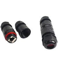 Outdoor Waterproof 10Gbps Cat6A Shielded Lightning Protection Ethernet Coupler, IP68 Surge Proof Network Extender for Monitoring 5
