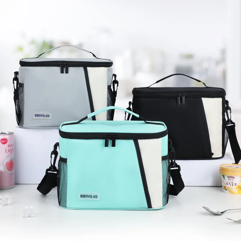 Insulated Reusable Lunch Bag with Adjustable Shoulder Strap