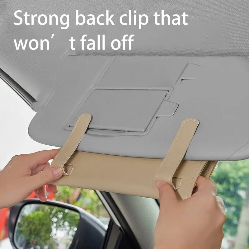 Tissue Box Car Tissue Box Sun Visor Seat Back Sunroof Hanging Creative Leather Interior Supplies