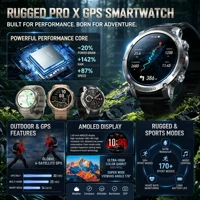 Montre connectée GPS de haute précision 2026 avec cartes hors ligne, boussole, suivi, étanche 5ATM, bracelet intelligent tactique pour homme, cadeau 2