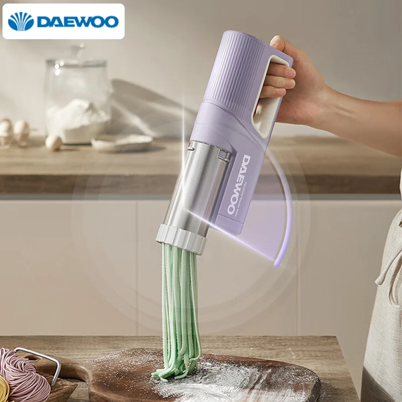 DAEWOO Wireless Handheld Noodle Machine Multifunctional Electric Efficient Pasta Maker Machine For Kitchen 1500mAh Battery