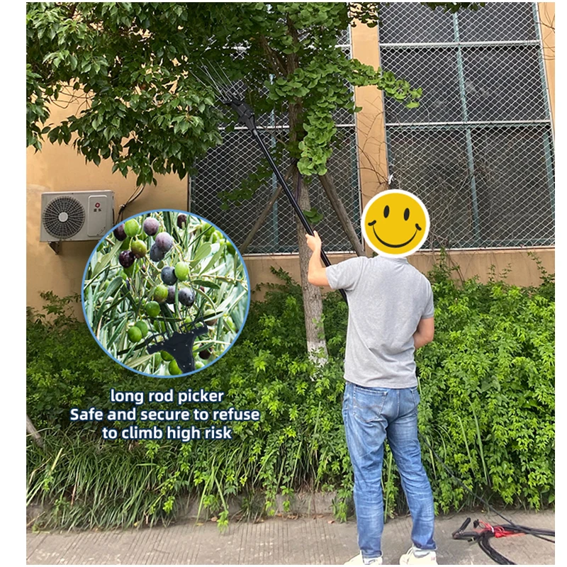 Cheap Electric Olive Fruit Tree Shaker Collector Picker Harvesters Battery Harvest Collecting Farm Tools Machines With Umbrella