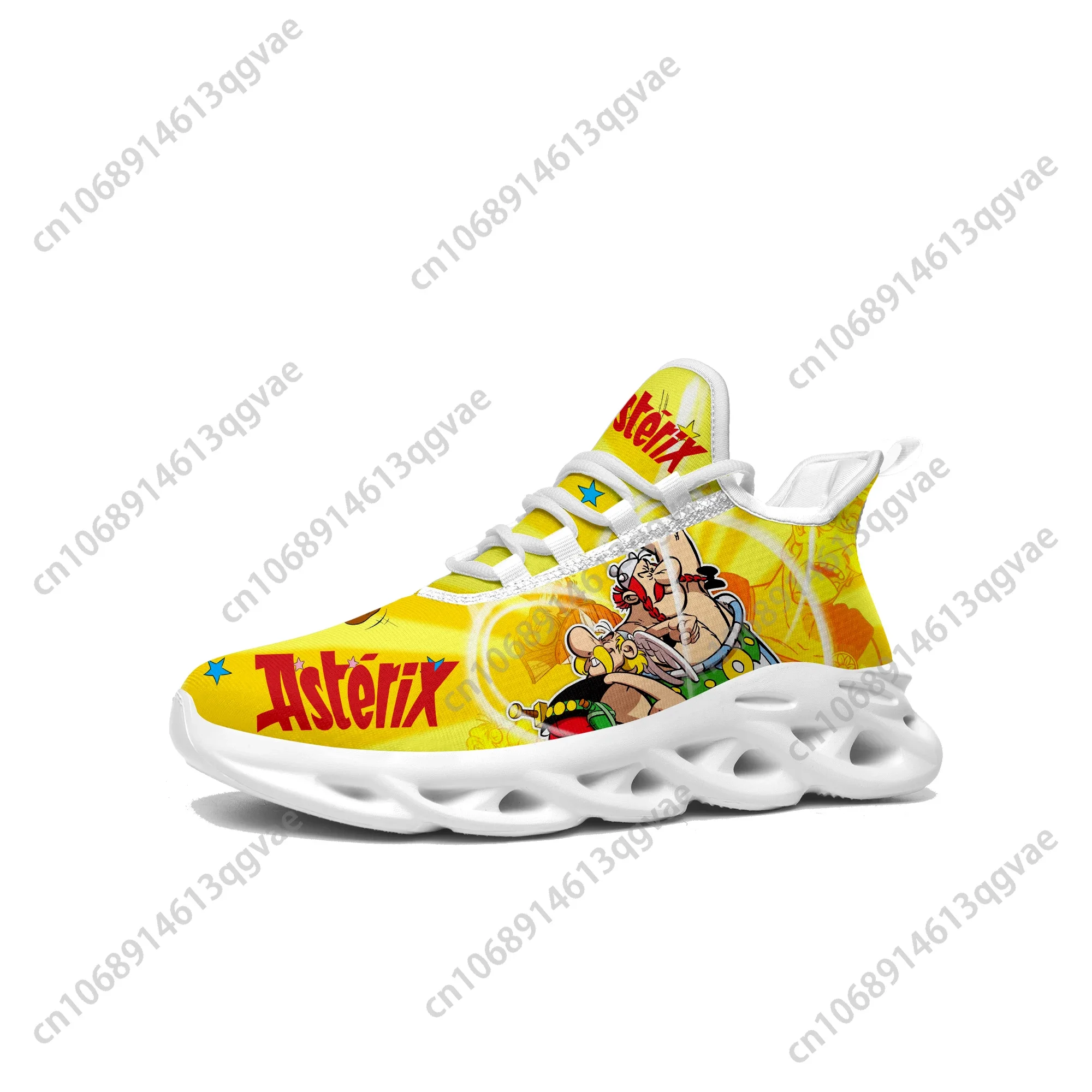 Asterix Adventure Obelix Flats Sneakers Men Women Teenager Sports Running Shoe High Quality Cartoon Custom Lace Up Mesh Footwear 2