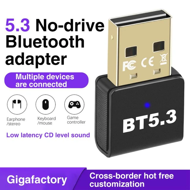 USB Bluetooth 5.3 Adapter Transmitter Bluetooth Receiver Wireless Speaker  Audio Mouse Dongle USB Adapter for Computer PC Laptop - AliExpress