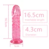 God of Love Sexy Realistic Dildo Health TPE Rose Pink Purple Fake Penis Soft Interesting Anal Sex Toy for Men Women Masturbation 1