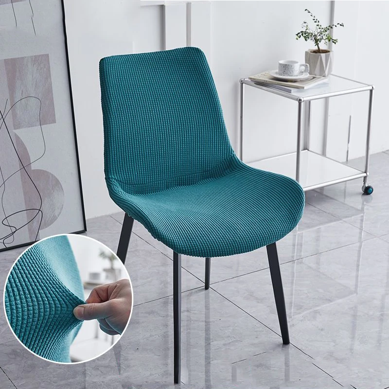

Big Size Curved Back Elastic Chair Cover Nordic Dining Modern Backrest Special-Shaped Chair Covers Backrest Stool Cover
