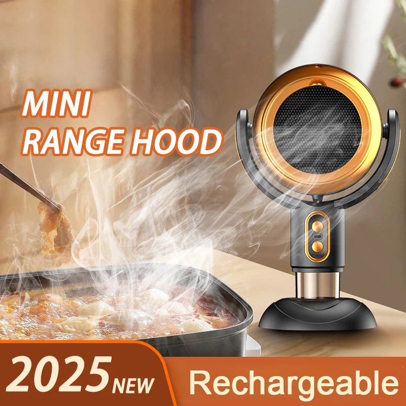 Portable Mini Exhaust Hood Desktop Range Hood Exhaust Fan Suction Powerful Countertop Apartment Kitchen Camping Fan