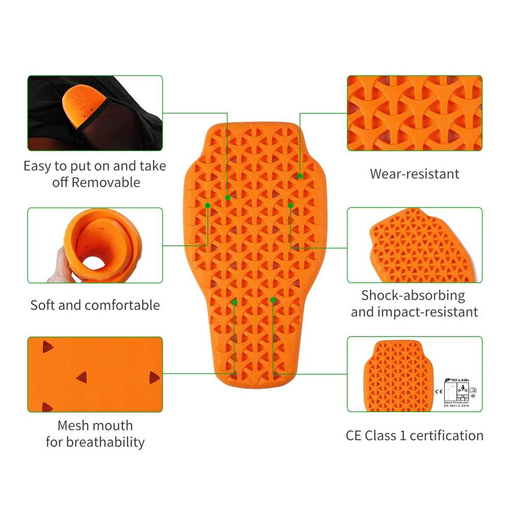 WOSAWE CE 인증 오토바이 보호 장비 삽입형 등 보호 어깨 패드 팔꿈치 무릎 보호대 오토바이 장비
