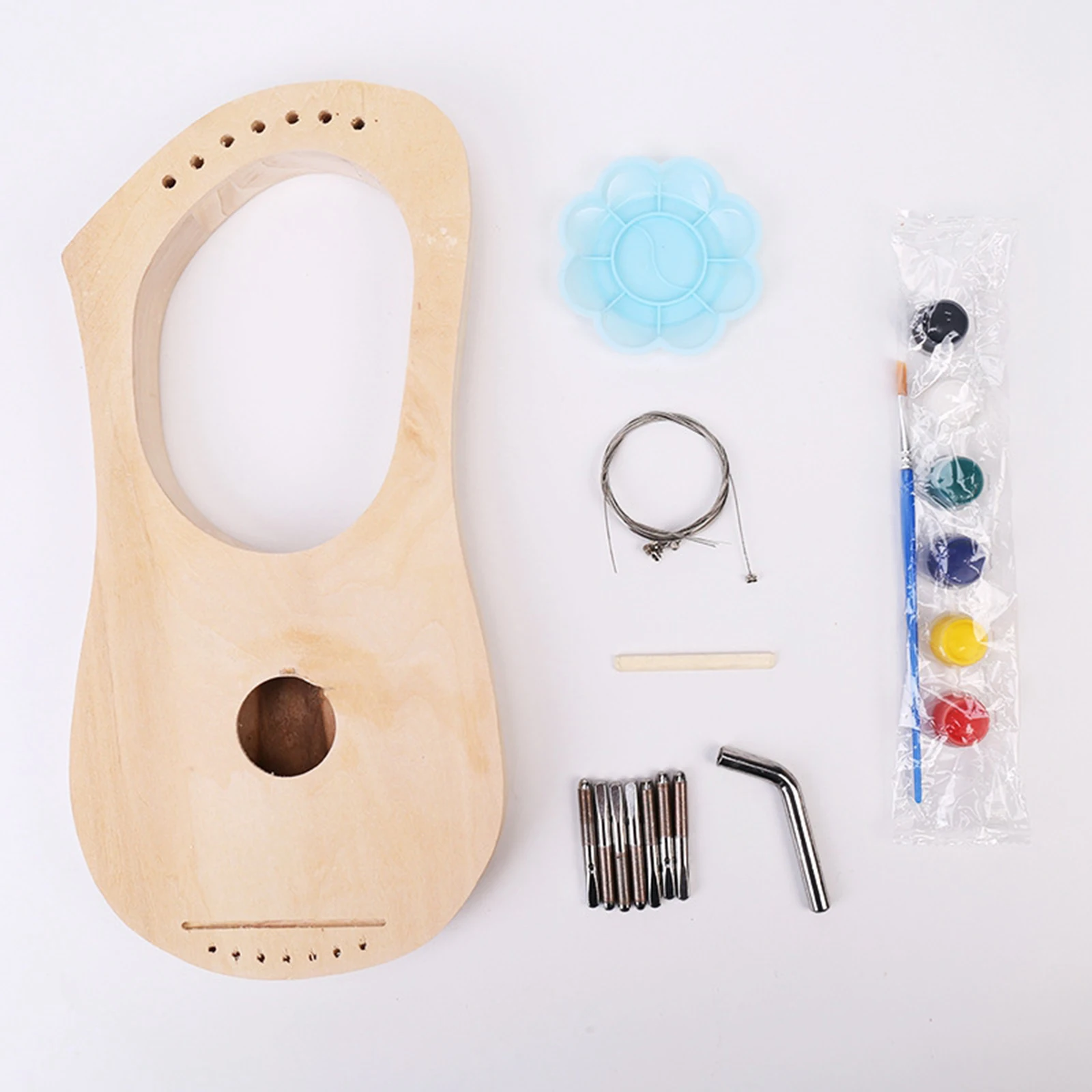 Lyres Wood String Instrument DIY String Lyre Harp for Stage Hands on Skills