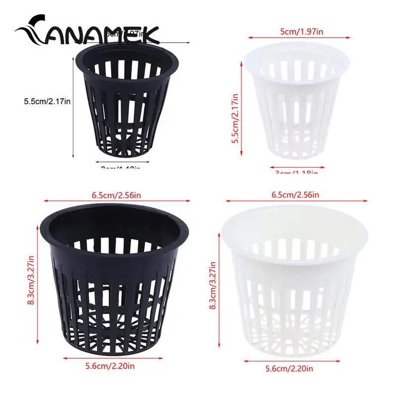 Nursery pots plant propagation pots hydroponic plant pots 10Pcs 2 inch 3 inch planting mesh pot for orchids hydroponics