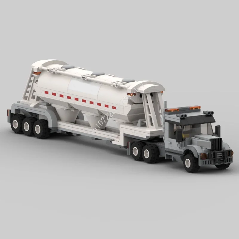 

452PCS MOC City Farm Truck Transport Truck & Dry Bulk Trailer Model Building Blocks Bricks DIY Creative Assembly Puzzle Toy Gift