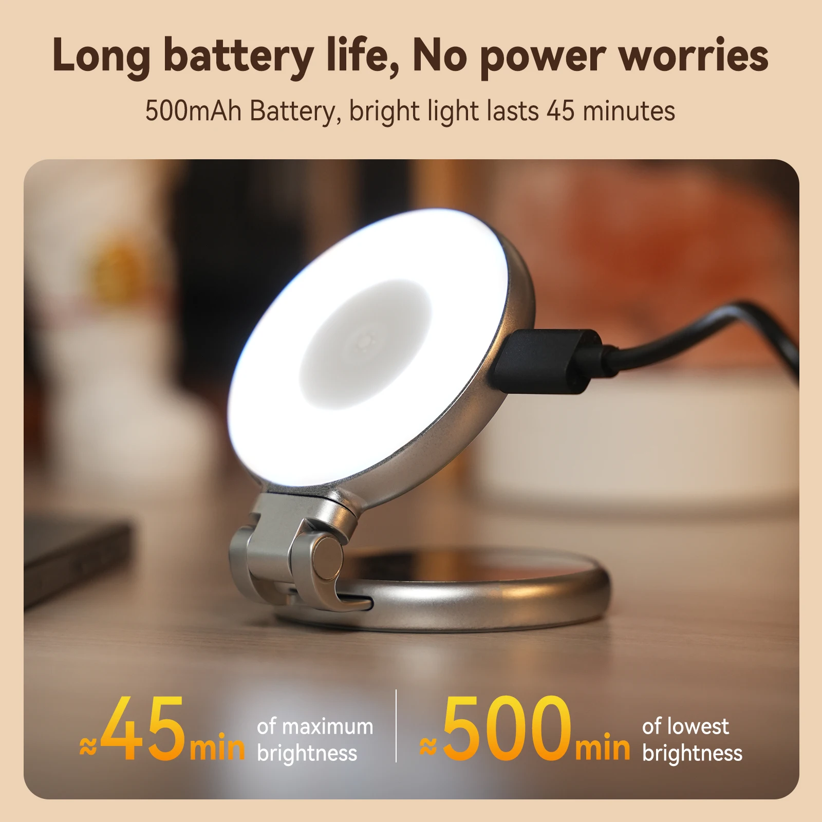 TELESIN Luce di riempimento magnetica Mini Selfie Luce 3 modalità Luminosità regolabile per Smartphone Iphone XIAOMI HUAWEI SAMSUNG Telefono - Image 6
