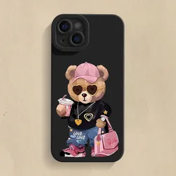 Adorable Bear Silicone Phone Case - Soft Protective Cover - Samsung A32 4G (1)
