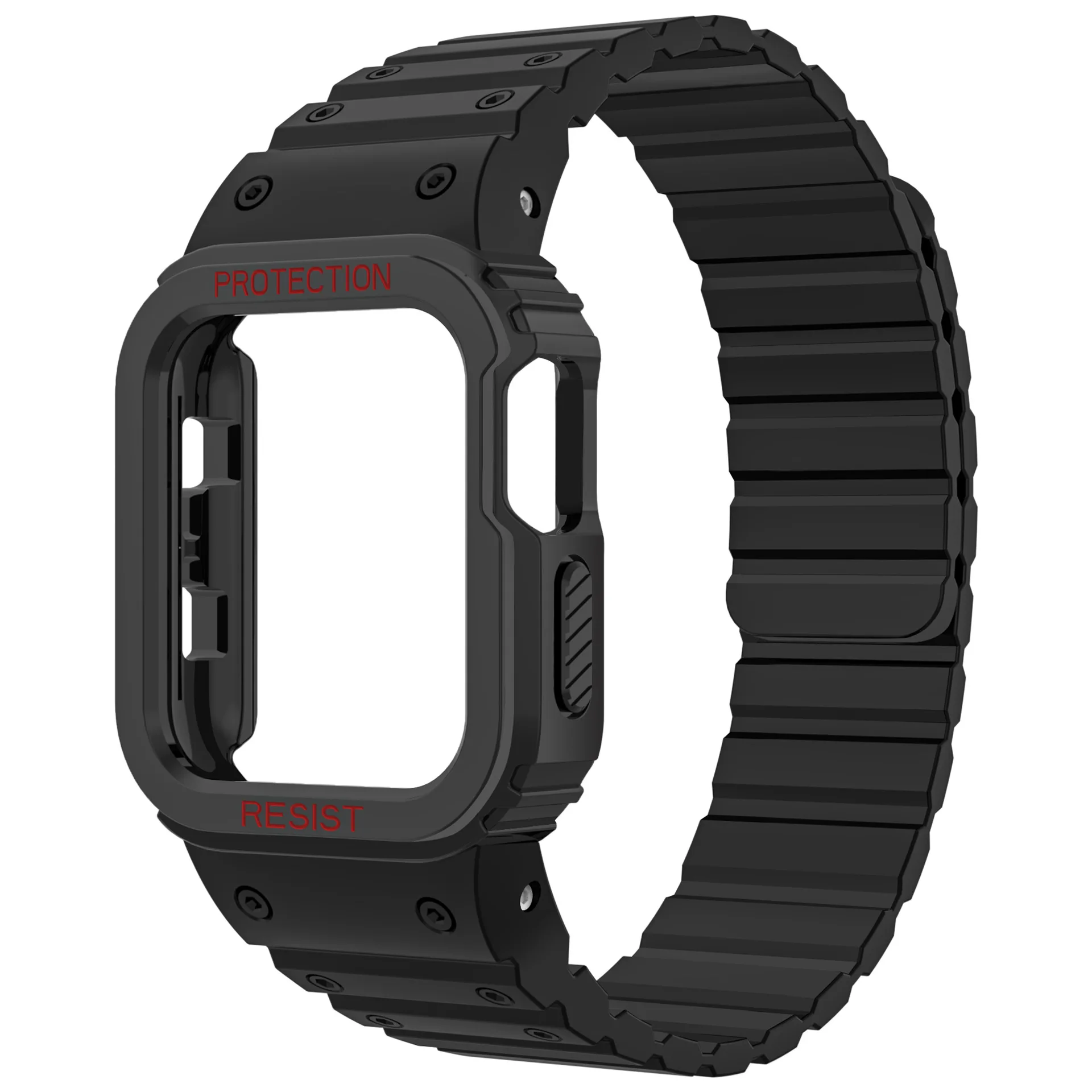 Magnetic Silicone Strap+Case For Apple Watch Ultra 49mm 8 7 45mm 41mm Protective Shell Kit iWatch 6 5 4 3 SE 44mm 42mm 40mm Band
