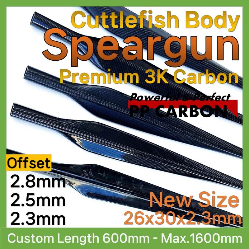 PPCARBONCarbonFiberSpeargunBarrelforCuttlefishLureFishing