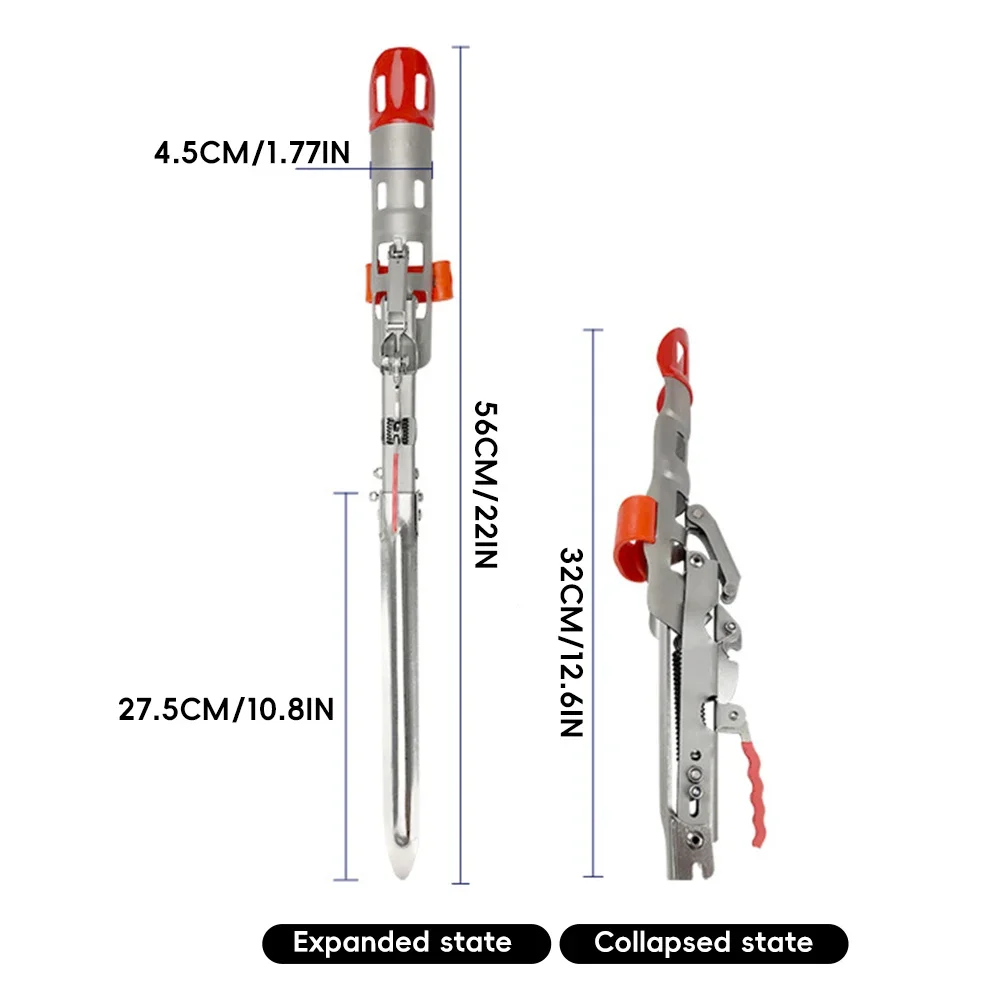 Fishing Equipment Fashion Fishing Rod Holder Foldable Automatic Fishing Rod Holder Sea Pole Stainless Steel Spring Ground Spike