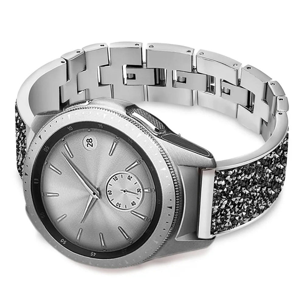 20mm 22mm Metal Diamond Strap for Samsung Watch 5 4 3 Classic 5 Pro Huawei Watch 3 GT3 Women Bracelet Belt Amazfit GTR/GTS4 band