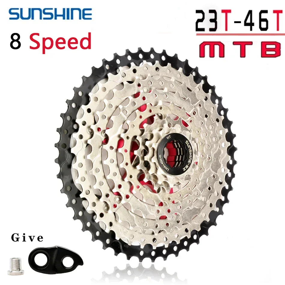 SUNSHINE MTB Cassette 8 Speed 8V K7 11 46 Mountain Bike 8s Freewheel Steel Flywheel Bicycle Sprockets Parts M310 Tx35 bicycle cassette bicycle sprocket gear bike sprocket bike freewheel