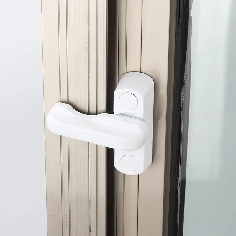 T Shape door Swing lock UPVC Replacement Security window Sash Jammer Safety hasps Lever Handle Sweep Latch Child Protector 1Pcs door lock,window lock
