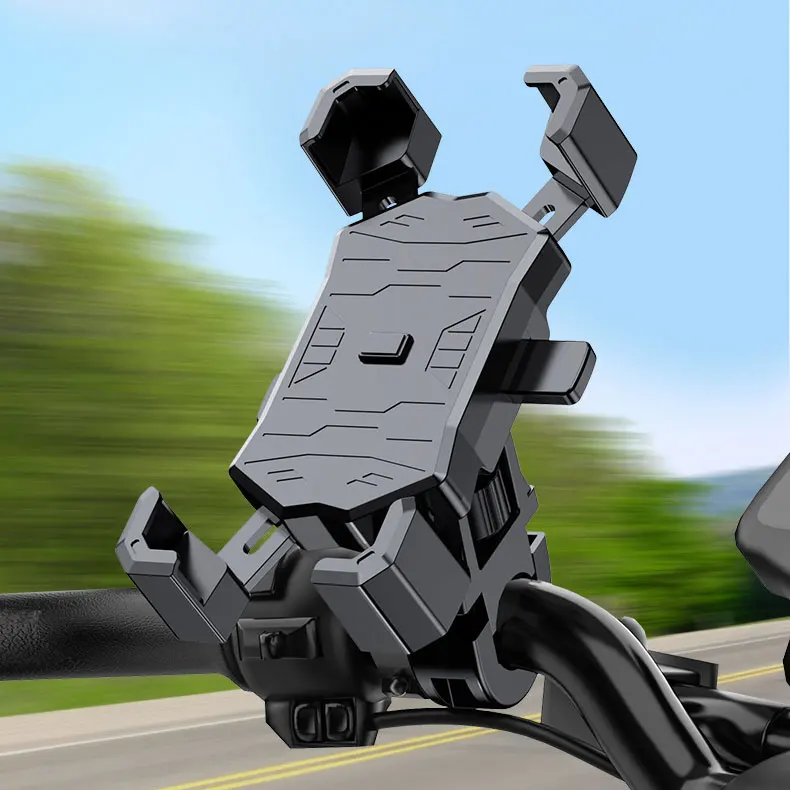 Motorcycle Phone Holder 360° Rotatable Universal Motorcycle Bicycle Handlebar Stand Mount Bracket For 4.7-7.1 Smartphones for kawasaki vulcan s 650 vn650 2015 2021 2020 universal aluminum alloy motorcycle handlebar phone holder stand mount