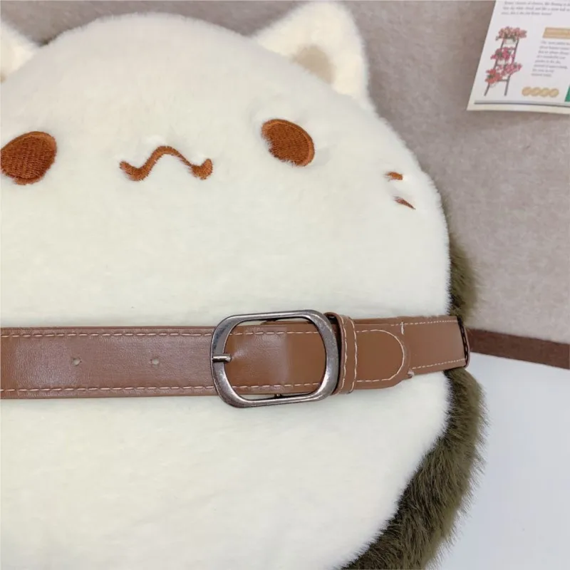 JIAERDI Harajuku Cat Mini Backpack Women 2025 Sweet Cute Plush Soft Handle Y2k Hand Bag Female Casual Crossbody Bag Aesthetic