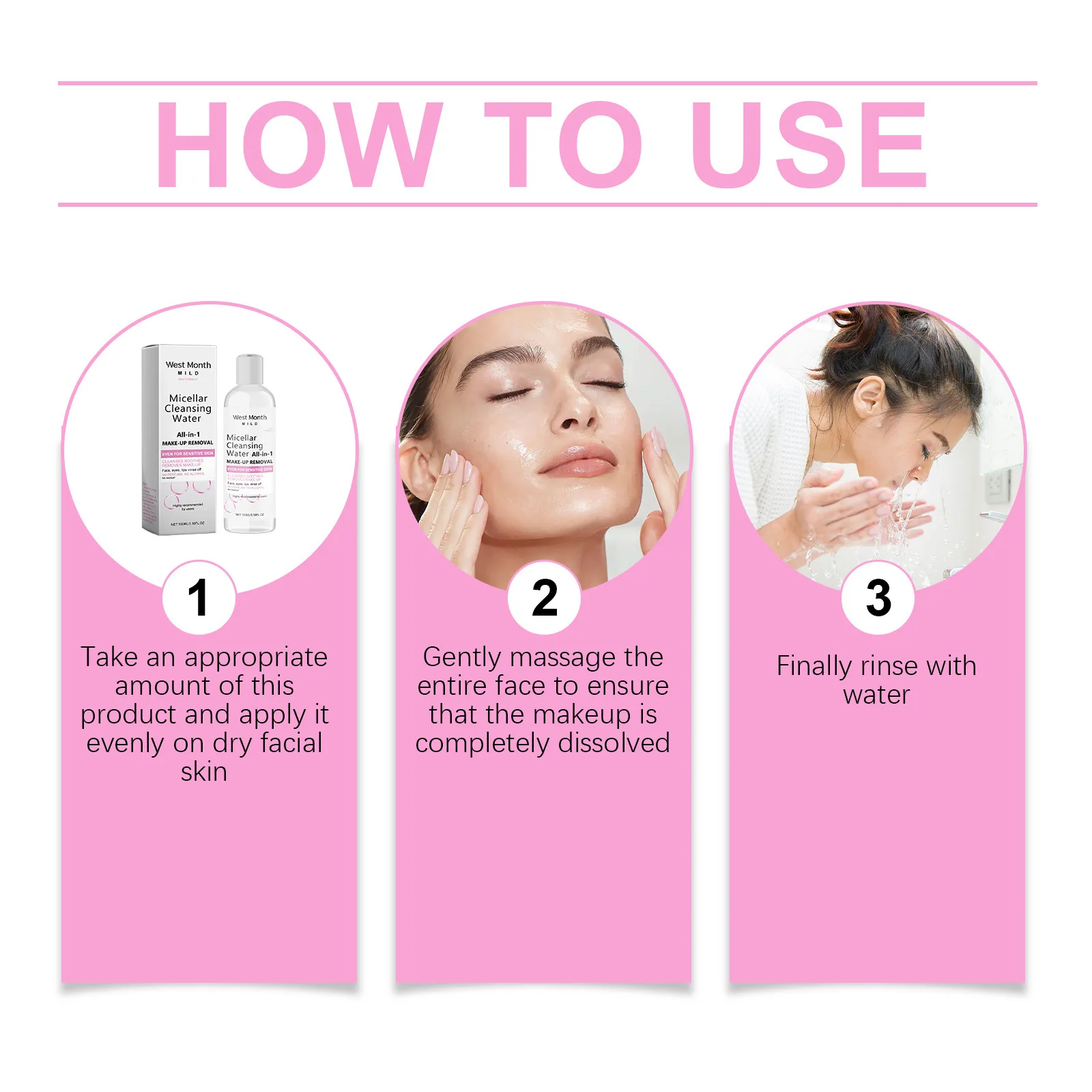 Micellar Water Deep Makeup Remover Cleaning Pores Soft Hydrating Refresh Moisturizing Eyes Lips Facial Cleanser Liquid Skin Care 6