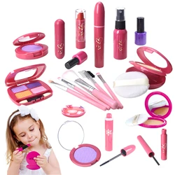 Kids Pretend Play Makeup Game Girls Simulation Lipstick Eyelash Brush Beauty&Fashion Cosmetics non-toxic Toy Birthday Gifts Girl