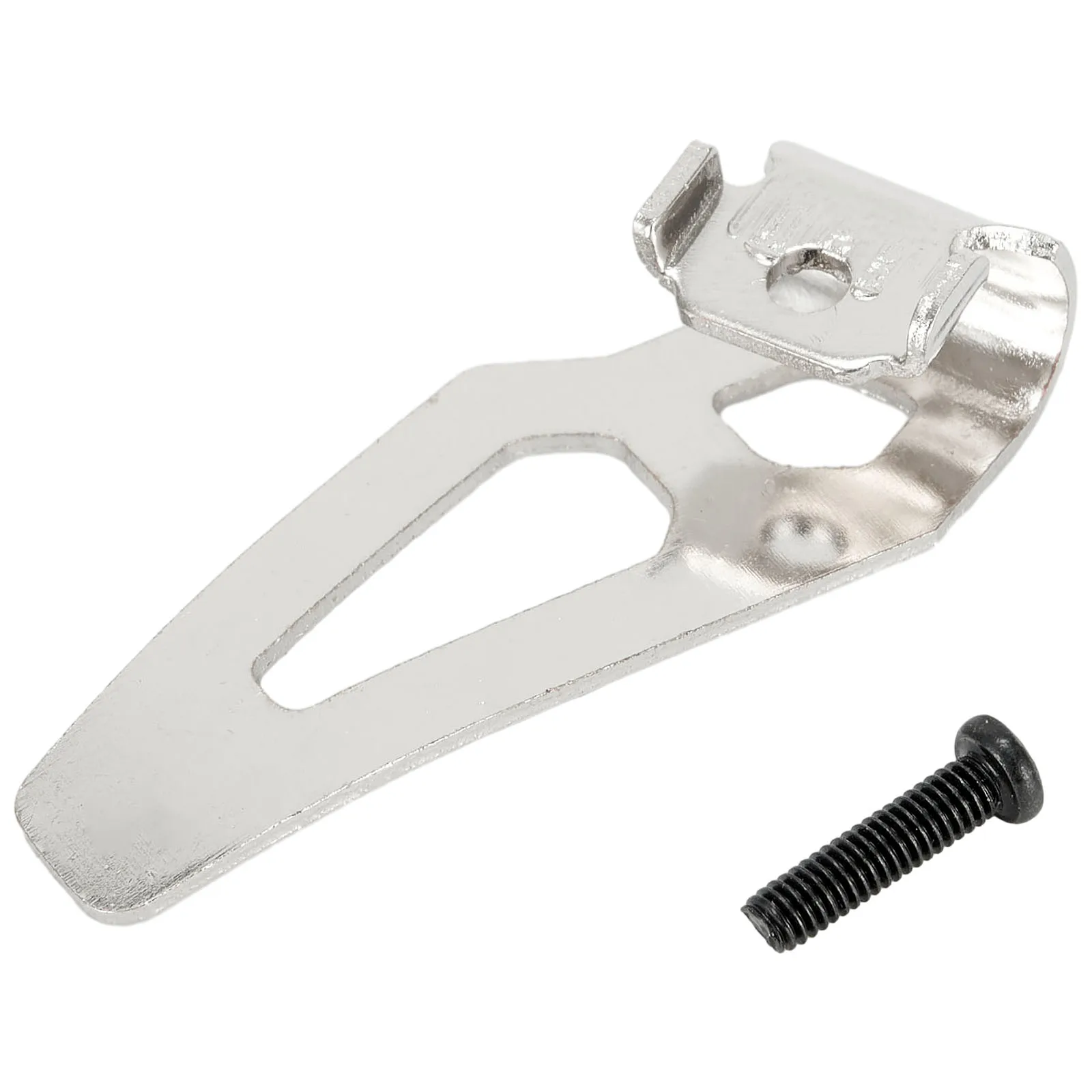 

1 Set Belt Hook Clip Metal 42-70-0490 Belt Clamp Silver Screw Kit For Drills Impact Drivers Durable Power Tool Accessories