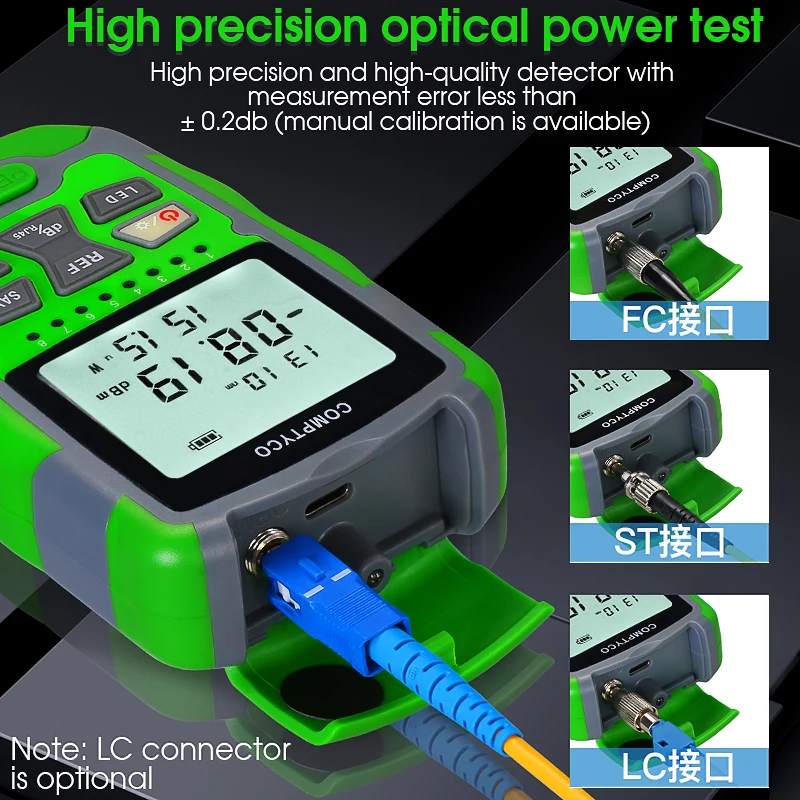 PAYEN Mini Optical Power Meter AUA-MC7/MC5/M7/M5 Fiber Optic Cable Tester OPM -70~+10/-50~+26dBm With Network Test and LED Light