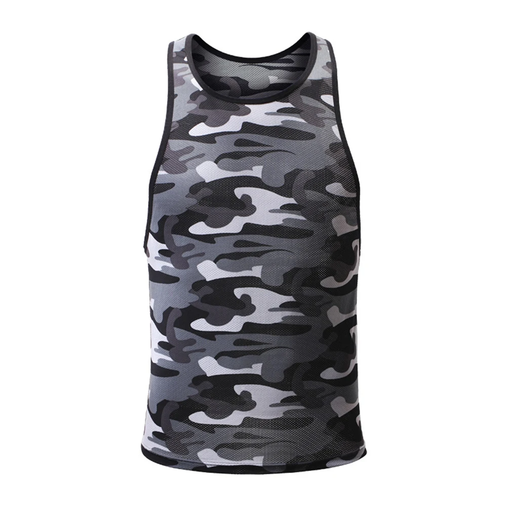 Mens Slimming Body Shaper Camouflage Compression Vest Girdle T-Shirt Tank Top Sleeveless Mesh Sexy Underwear Casual Tops