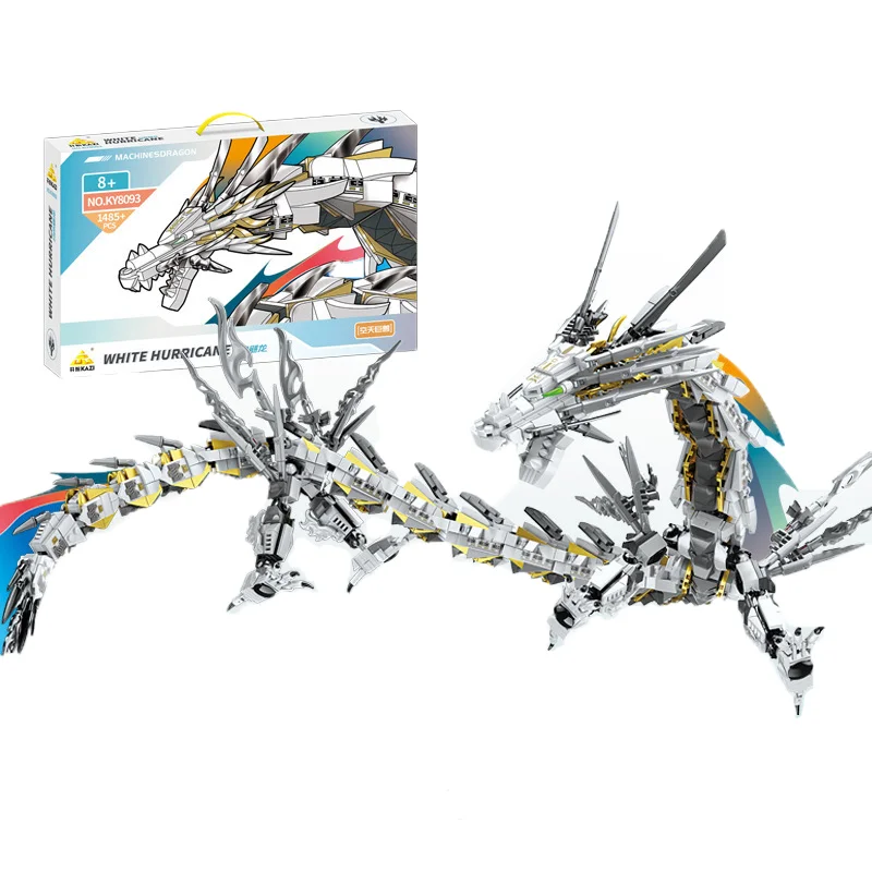 

New 2024 Dragon Year Mech Series Sky Dragon Assembly Building Blocks Small Particle Children's Puzzle Toys Boy Birthday DIY Gift