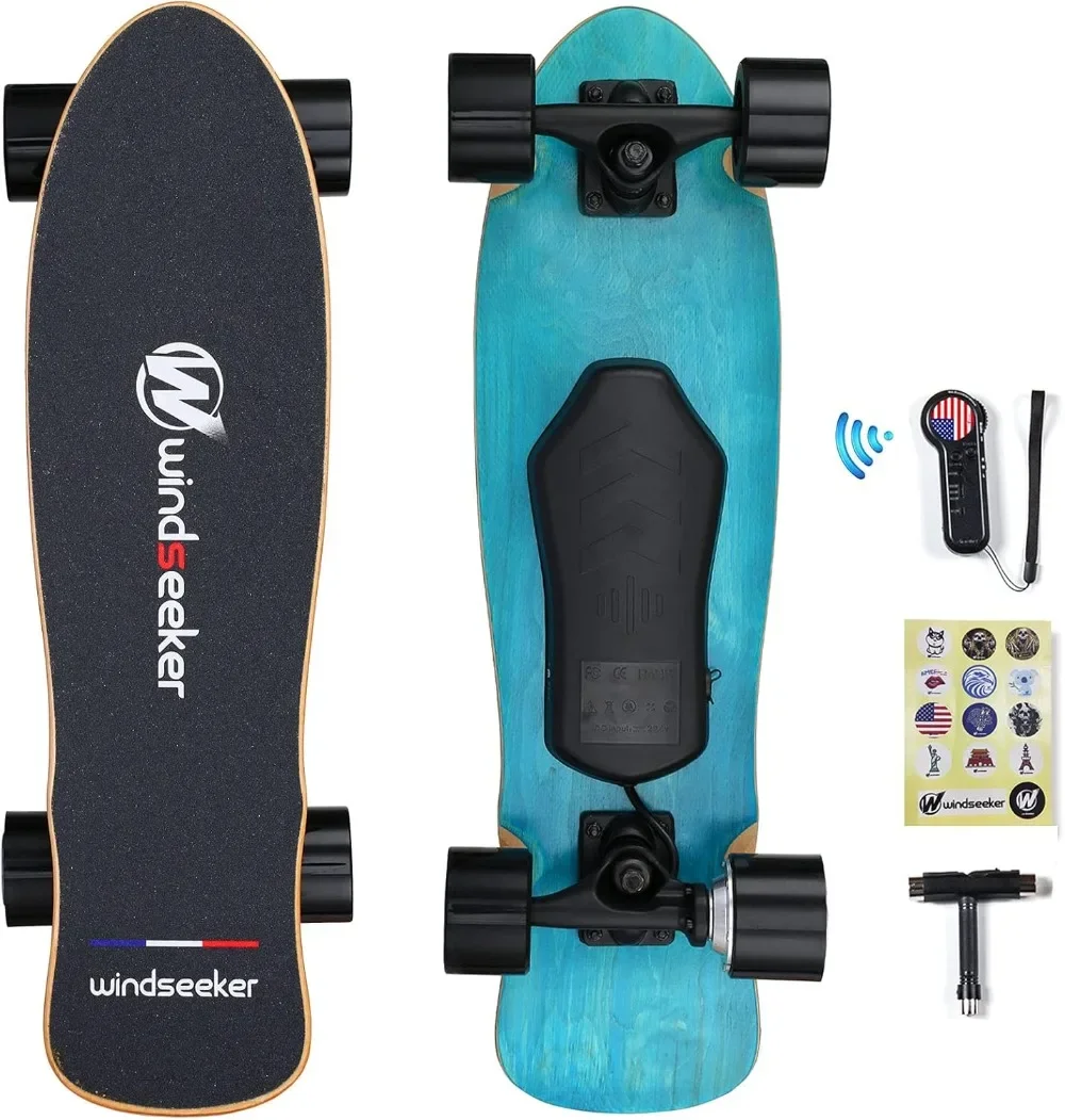 Electric Skateboard Electric Skateboard with Remote Control for Beginners 350W Brushless Motor Max 12.4 MPH Carver