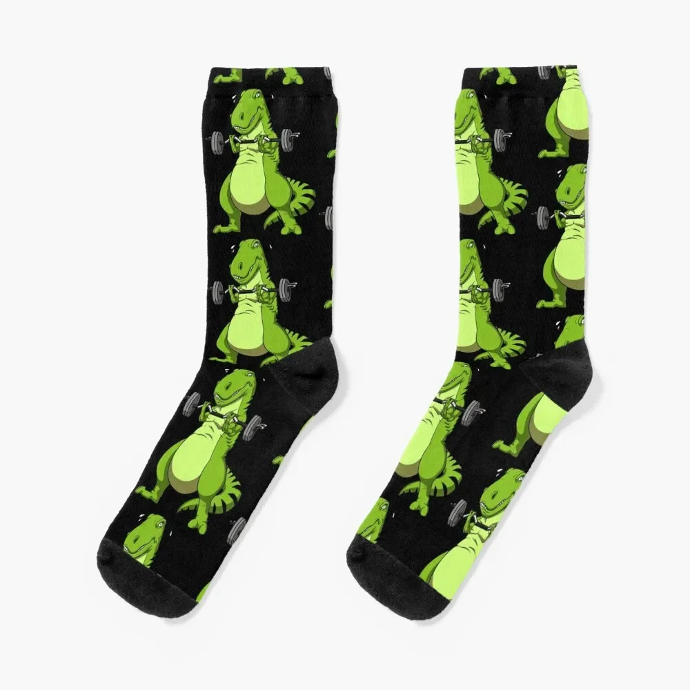 

T-Rex Dinosaur Fitness Socks custom sports Christmas Man Socks Women's