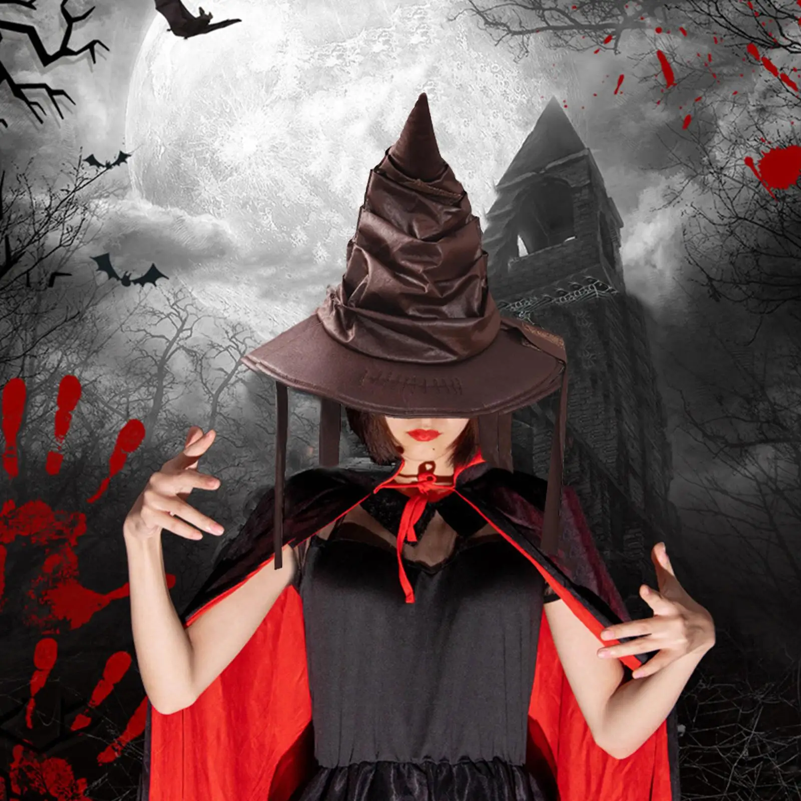 

Halloween Wizard Hat Men's And Women's Cosplay Witch Hat Halloween Halloween Performance Supplies Decoration Gift Cosplay Q6Y5
