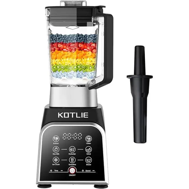 High Speed Blender 1200W 68 Oz Smoothie Maker Food Processor Intelligent Control Ice Crusher Nut Grinder 8 Preset Functions 2